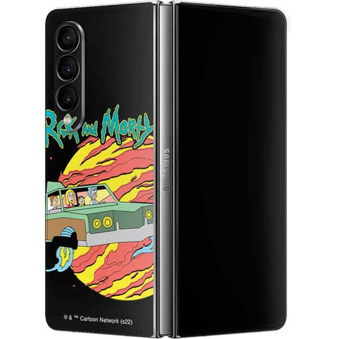 Adult Swim Rick and Morty Family Wagon Galaxy Z Fold4 5G Skin